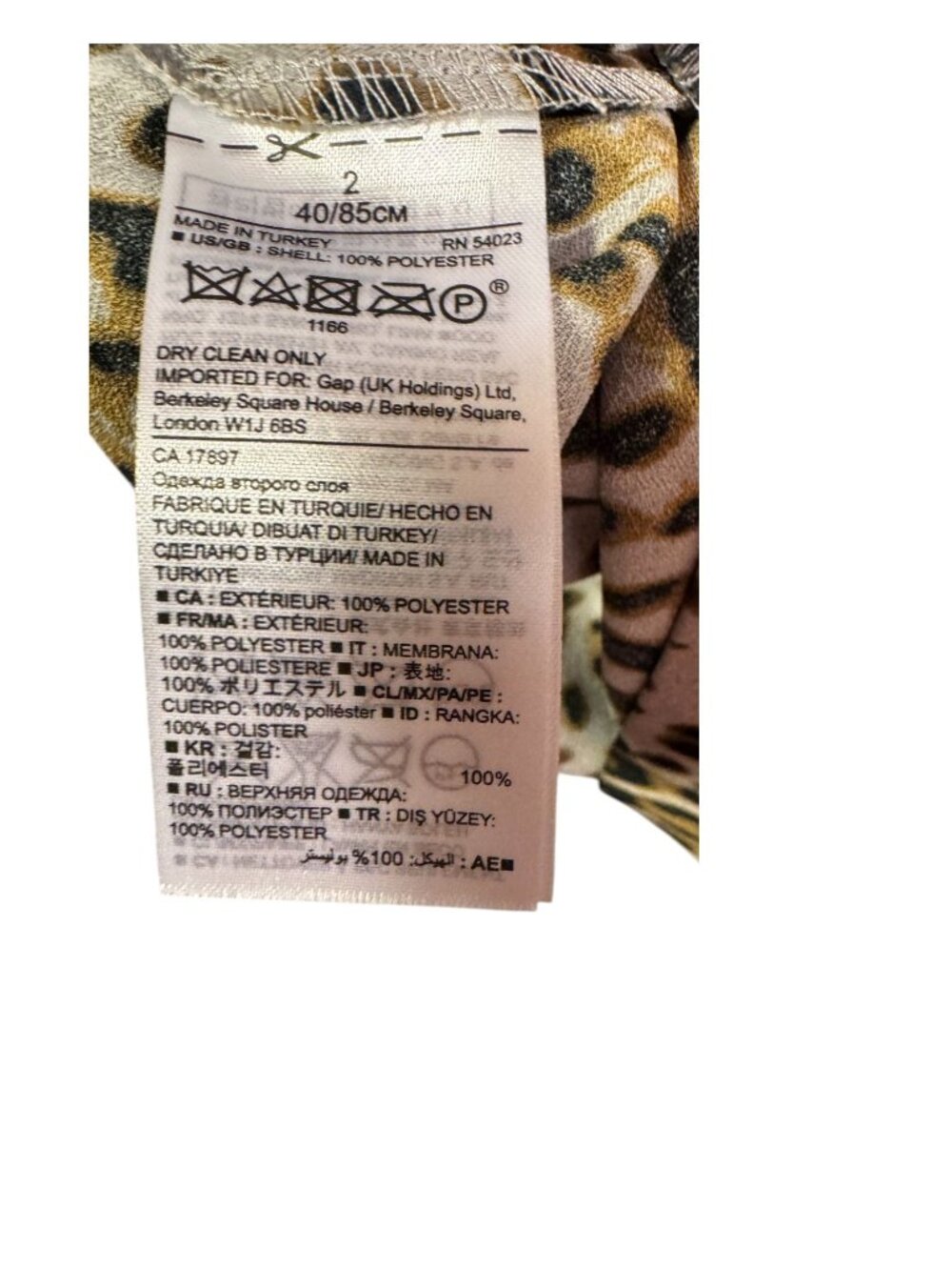 Banana Republic Womens Animal Print Dress Size 2 Leopard Pattern Short Sleeve - Picture 8 of 9